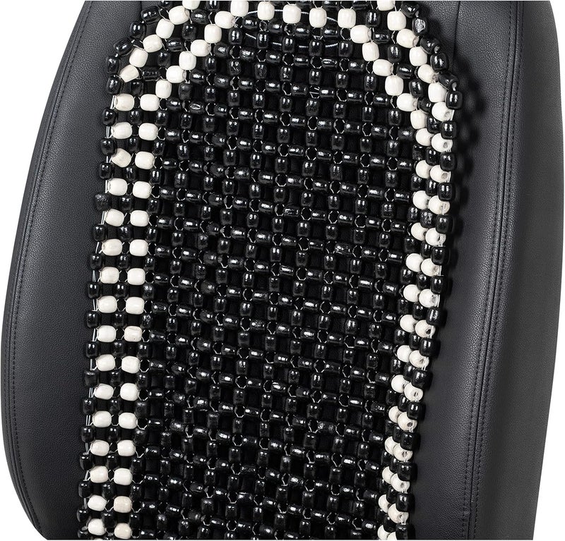 Road Comforts Wood Beaded Seat Cover Back Massage Cushion for Stress Free - Keeps Back from Getting Sweaty While Driving 1PC (Black) - Image 4
